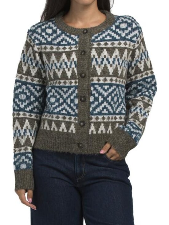 Rachel Zoe Sweaters - RACHEL ZOE Long Sleeve Crew Neck Button Up Cardigan